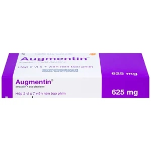 Thuốc Augmentin 625mg GSK điều trị nhiễm khuẩn (2 vỉ x 7 viên)