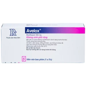Thuốc Avelox 400mg Bayer điều trị nhiễm khuẩn (1 vỉ x 5 viên)
