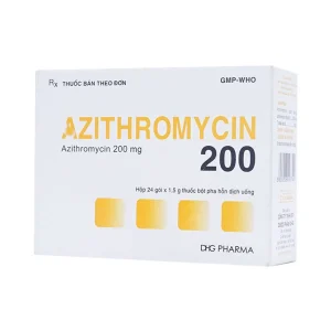 Bột Azithromycin 200 DHG điều trị nhiễm khuẩn (24 gói)
