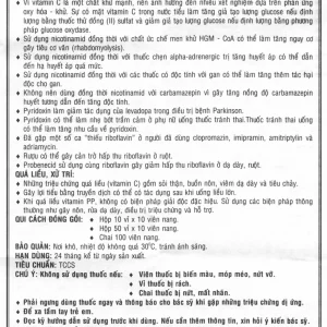 Thuốc B Complex C Vidipha bổ sung các vitamin nhóm B, C (10 vỉ x 10 viên)