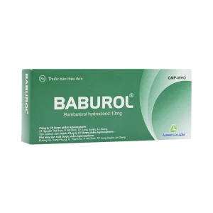 Thuốc Baburol Agimexpharm điều trị hen phế quản, viêm phế quản (3 vỉ x 10 viên)