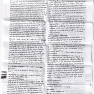 Thuốc Bambec 10mg AstraZeneca điều trị hen phế quản, co thắt phế quản (3 vỉ x 10 viên)