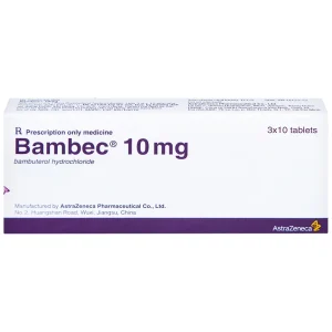 Thuốc Bambec 10mg AstraZeneca điều trị hen phế quản, co thắt phế quản (3 vỉ x 10 viên)