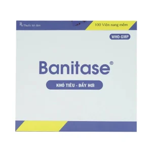 Thuốc Banitase Phil Inter điều trị khó tiêu đầy hơi (20 vỉ x 5 viên)
