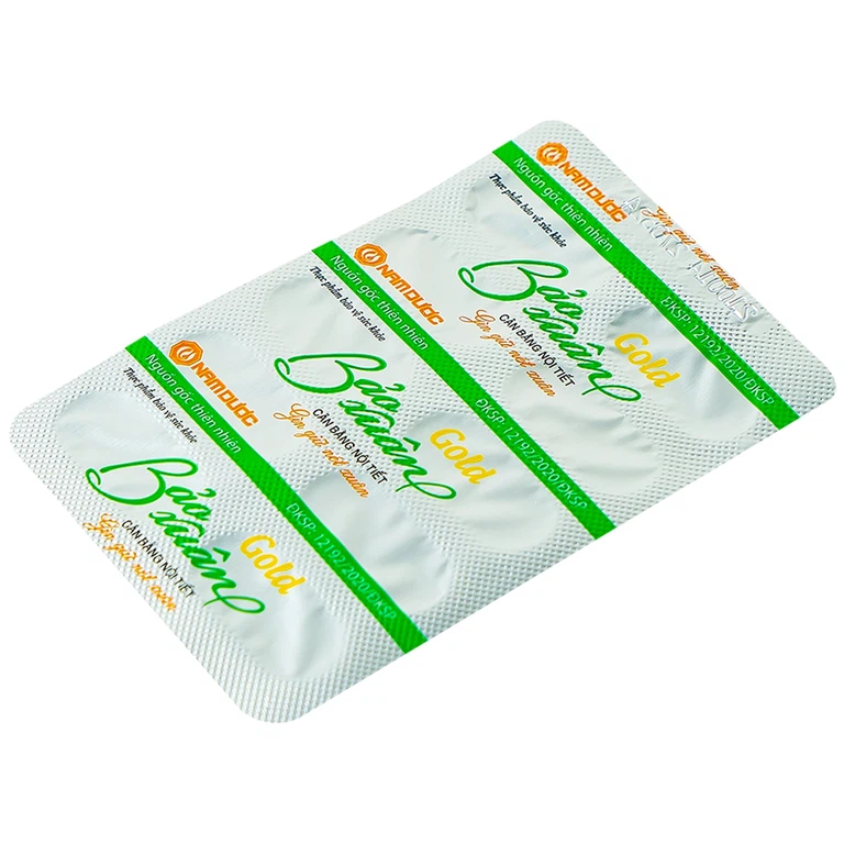 Viên uống Bảo Xuân Gold Nam Dược bổ sung phytoestrogen, cân bằng nội tiết tố nữ (3 vỉ x 10 viên)