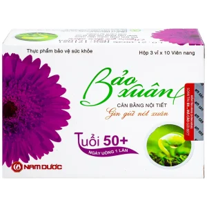 Viên uống Bảo Xuân Tuổi 50+ Nam Dược bổ sung và hỗ trợ cân bằng nội tiết tố nữ Estrogen (3 vỉ x 10 viên)