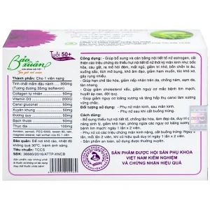 Viên uống Bảo Xuân Tuổi 50+ Nam Dược bổ sung và hỗ trợ cân bằng nội tiết tố nữ Estrogen (3 vỉ x 10 viên)