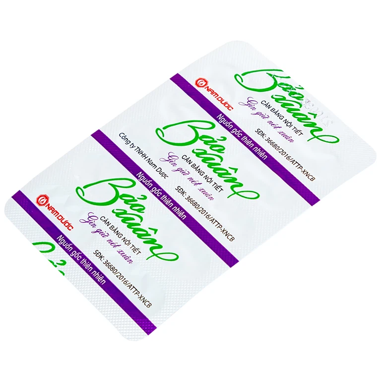 Viên uống Bảo Xuân Tuổi 50+ Nam Dược bổ sung và hỗ trợ cân bằng nội tiết tố nữ Estrogen (3 vỉ x 10 viên)