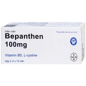 Viên uống Bepanthen 100mg Smard hỗ trợ giảm rụng tóc, khỏe chân tóc, móng chắc khỏe (2 vỉ x 10 viên)