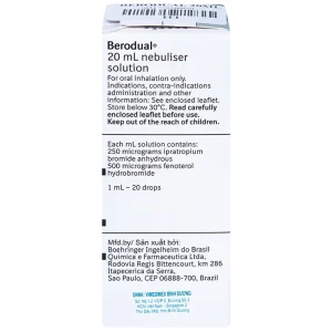 Dung dịch Berodual Boehringer hỗ trợ giãn phế quản (20ml)