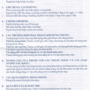 Dung dịch Betasiphon Nadyphar lợi tiểu, giải độc (18 ống x 5ml)