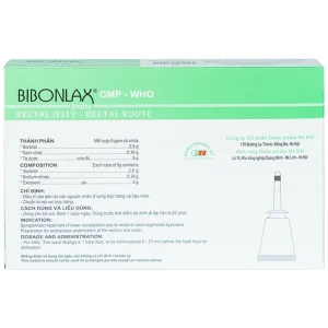 Gel dùng đường trực tràng Bibonlax Baby Hanoi Pharma điều trị táo bón (10 ống x 5g)