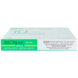 Gel dùng đường trực tràng Bibonlax Adults Hanoi Pharma điều trị táo bón (10 ống x 8g)