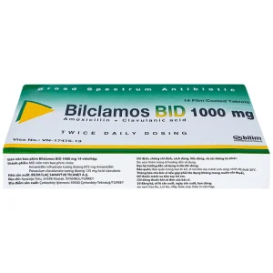 Thuốc Bilclamos Bid 1000mg Bilim Ilac điều trị nhiễm khuẩn (2 vỉ x 7 viên)
