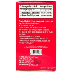 Viên uống Biolacto Robinson Pharma USA bổ sung lợi khuẩn giúp cân bằng hệ vi sinh đường ruột (100 viên)