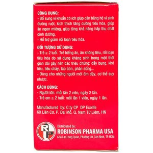 Viên uống Biolacto Robinson Pharma USA bổ sung lợi khuẩn giúp cân bằng hệ vi sinh đường ruột (100 viên)