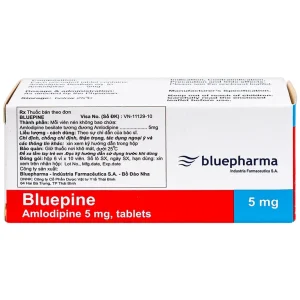 Thuốc Bluepine Bluepharma điều trị tăng huyết áp (6 vỉ x 10 viên)