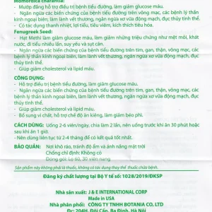 Viên uống BoniDiabet Botania hỗ trợ điều trị bệnh tiểu đường, làm giảm glucose máu (60 viên)