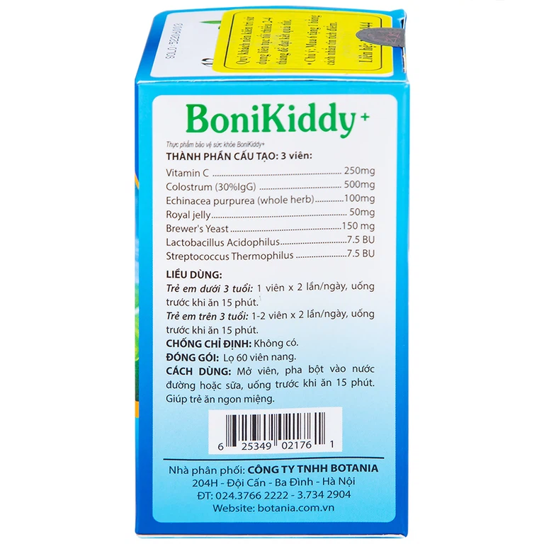 Viên uống BoniKiddy Botania kích thích hệ miễn dịch, bồi bổ cơ thể (60 viên)
