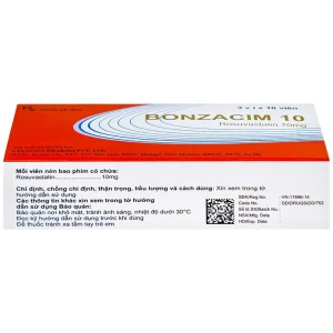 Thuốc Bonzacim 10 Celogen Pharma giảm cholesterol toàn phần (3 vỉ x 10 viên)