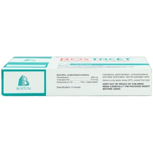 Thuốc Bostacet Boston điều trị các cơn đau từ trung bình đến nặng (2 vỉ x 10 viên)