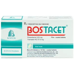 Thuốc Bostacet Boston điều trị các cơn đau từ trung bình đến nặng (2 vỉ x 10 viên)