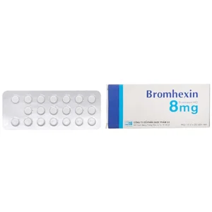 Thuốc Bromhexin 8mg Dược 3-2 tan đàm trong viêm khí phế quản, viêm phế quản mạn tính (3 vỉ x 10 viên)