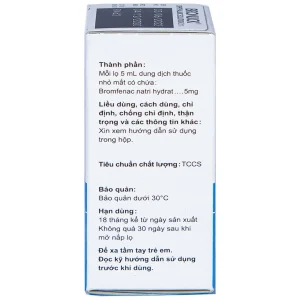 Thuốc nhỏ mắt Bronuck Senju Pharm điều trị viêm bờ mi, viêm kết mạc, viêm củng mạc (5ml)