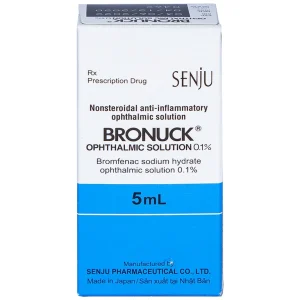 Thuốc nhỏ mắt Bronuck Senju Pharm điều trị viêm bờ mi, viêm kết mạc, viêm củng mạc (5ml)