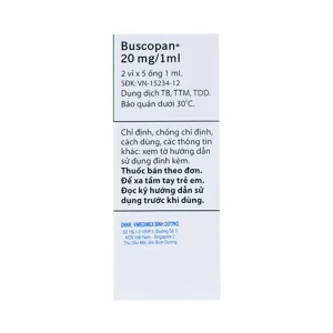 Thuốc tiêm Buscopan Boehringer điều trị co thắt dạ dày, ruột (2 vỉ x 5 ống)