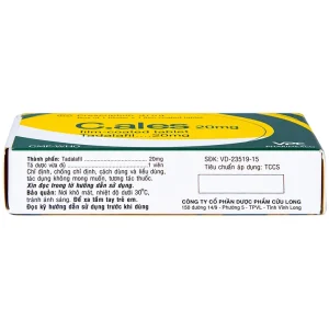 Thuốc C.ales 20mg Pharimexco điều trị rối loạn cương dương (1 viên)