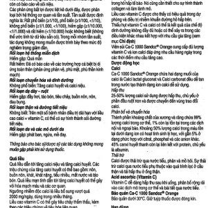 Viên sủi Ca-C 1000 Sandoz bổ sung Vitamin C, Canxi (10 viên)