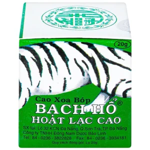 Cao xoa bóp Bạch Hổ Hoạt Lạc Cao Bảo Linh điều trị đau lưng cấp, đau thần kinh tọa (12 chai x 20g)