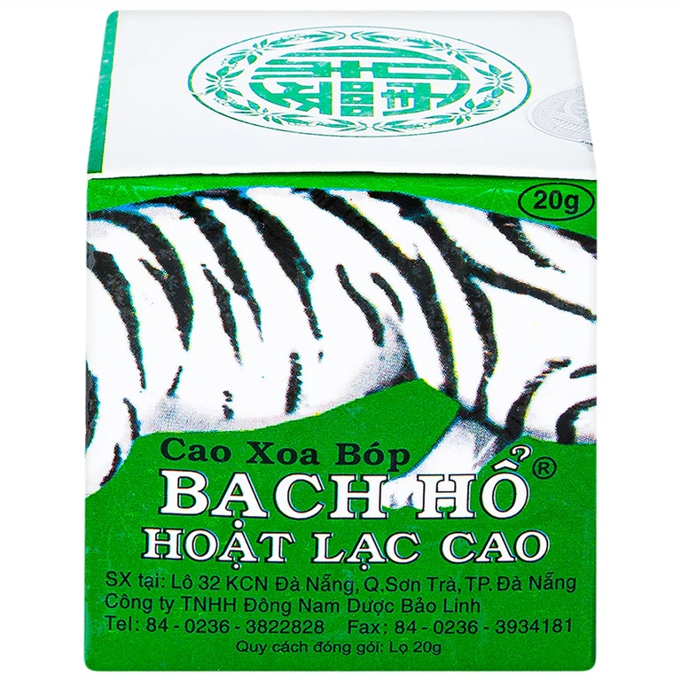 Cao xoa bóp Bạch Hổ Hoạt Lạc Cao Bảo Linh điều trị đau lưng cấp, đau thần kinh tọa (12 chai x 20g)