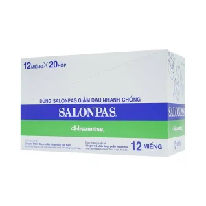 Cao dán Salonpas Hisamitsu giảm đau vai, đau lưng (20 hộp x 12 miếng)