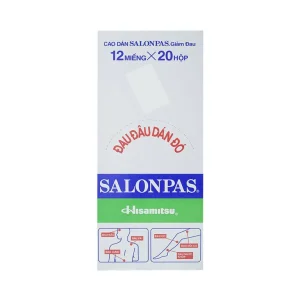 Cao dán Salonpas Hisamitsu giảm đau vai, đau lưng (20 hộp x 12 miếng)