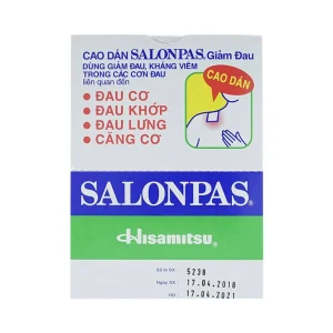Cao dán Salonpas Hisamitsu giảm đau vai, đau lưng (20 hộp x 12 miếng)