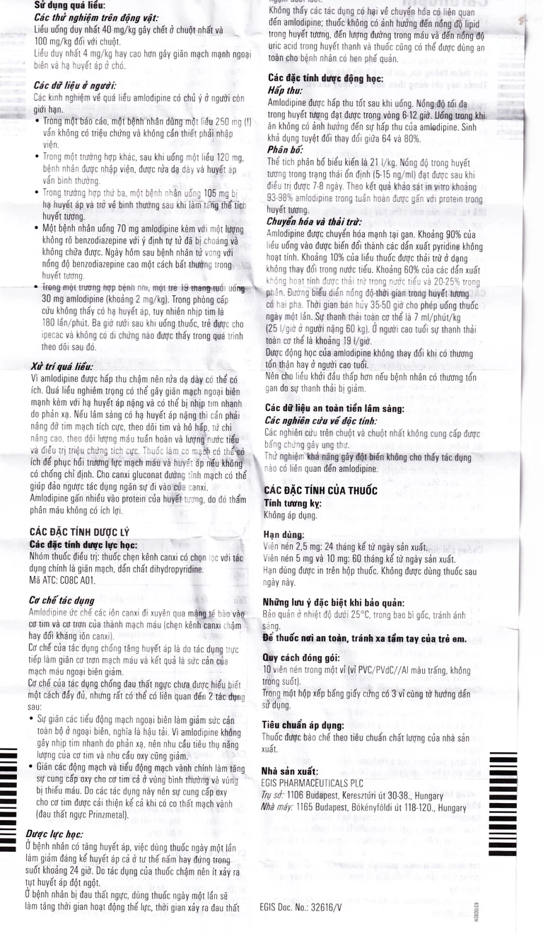 Thuốc Cardilopin 5mg Egis Pharma điều trị tăng huyết áp, đau thắt ngực (3 vỉ x 10 viên)