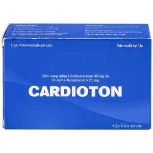 Thuốc Cardioton Lipa Pharmaceuticals điều trị suy tim, tăng huyết áp, thiếu máu cơ tim (3 vỉ x 10 viên)