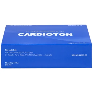 Thuốc Cardioton Lipa Pharmaceuticals điều trị suy tim, tăng huyết áp, thiếu máu cơ tim (3 vỉ x 10 viên)