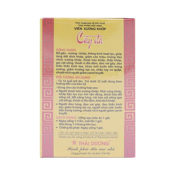 Viên Xương Khớp Cây Đa Thái Dương tăng tiết dịch khớp, giảm đau nhức xương khớp (10 gói)