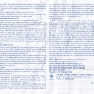 Bột pha hỗn dịch uống Cefaclor 250mg Domesco điều trị nhiễm khuẩn (10 gói)