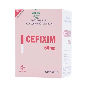 Bột pha hỗn dịch uống Cefixim 50mg Vidipha điều trị nhiễm khuẩn (10 gói)