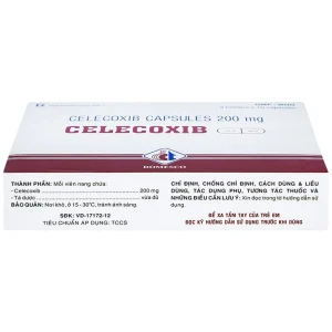 Thuốc Celecoxib 200mg Domesco điều trị thoái hóa khớp, viêm khớp dạng thấp (3 vỉ x 10 viên)