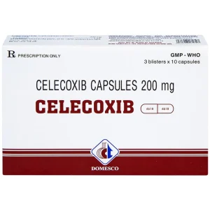 Thuốc Celecoxib 200mg Domesco điều trị thoái hóa khớp, viêm khớp dạng thấp (3 vỉ x 10 viên)