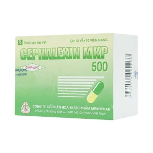 Thuốc Cephalexin MKP 500 điều trị nhiễm khuẩn (10 vỉ x 10 viên)