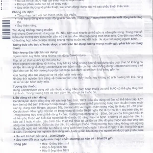 Thuốc tiêm Cerebrolysin 5ml điều trị rối loạn trí nhớ, sa sút trí tuệ (1 vỉ x 5 ống x 5ml)