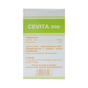 Thuốc tiêm Cevita 500 F.T Pharma điều trị thiếu Vitamin C (10 vỉ x 10 ống x 5ml)