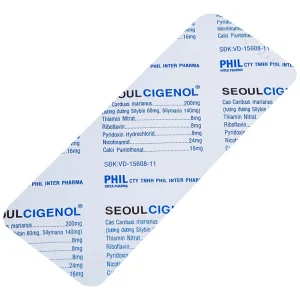 Thuốc SeoulCigenol Phil điều trị hỗ trợ bệnh gan mạn tính, gan nhiễm mỡ (12 vỉ x 5 viên)