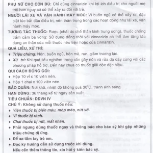 Thuốc Cinnarizin 25mg Vidipha phòng say tàu xe, rối loạn tiền đình (100 viên)